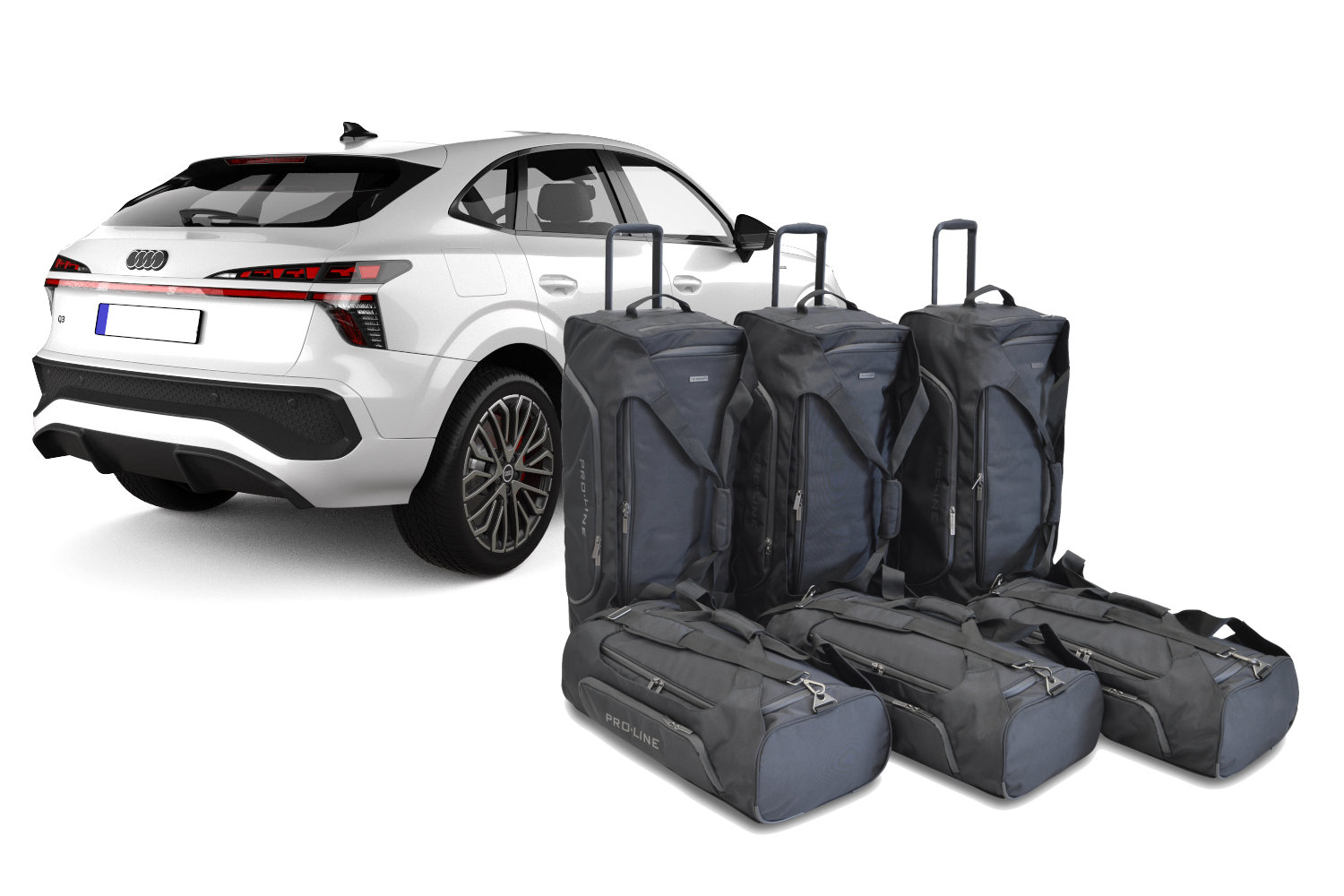 Set de sacs de voyage convient à Audi Q3 Sportback (FJ) 2025-présent 5 portes bicorps Pro.Line Set de sacs de voyage convient à Audi Q3 Sportback (FJ) 2025-présent 5 portes bicorps Pro.Line