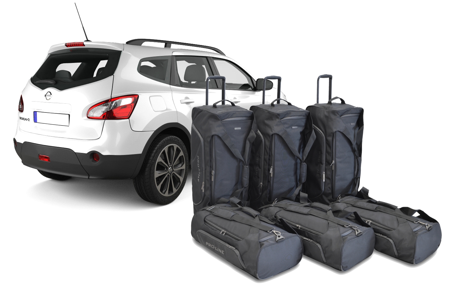 Set de sacs de voyage convient à Nissan Qashqai+2 (J10) 2008-2013 Pro.Line