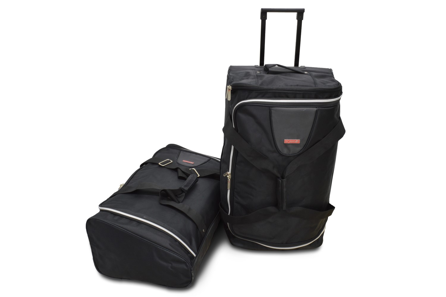 Ensemble de bagages pour Porsche Boxster 981 sur mesure en toile noir -  Trolley et sac de voyage